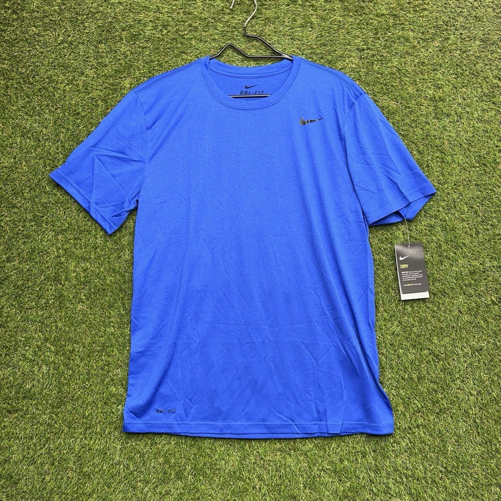 Nike Legend 2.0 Crew Dri-Fit Shirt Mens Medium Blue Game Royal 718833-480 New